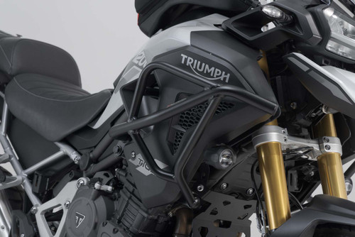 Upper crash bar Black. Triumph Tiger 1200 models (22-).