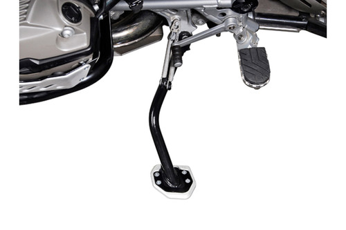 Extension for side stand foot Black/Silver. BMW R1200GS / R1200GS Adventure.