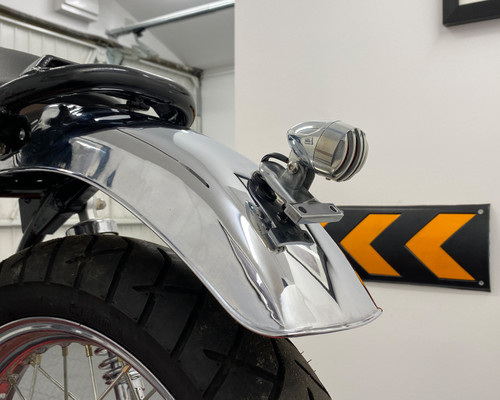 Polished Aluminium Silver Grill LED Custom Motorcycle Motorbike Stop / Tail Light