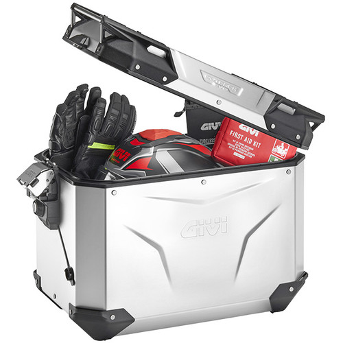 Givi OBKEV48AA Trekker Outback Evo Pannier - Anodised Aluminium 48 Litre