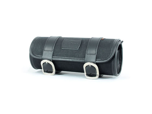 Black 2L Waxed Canvas Tool Roll Bag By Longride CUS121WBLA