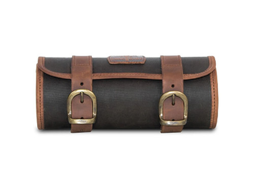 Khaki 2L Waxed Canvas Tool Roll Bag By Longride CUS121WKHA Khaki 2L Waxed Canvas Tool Roll Bag By Longride CUS121WKHA