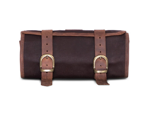 Brown 1.5L Waxed Canvas Tool Roll Bag By Longride CUS124WBRO Brown 1.5L Waxed Canvas Tool Roll Bag By Longride CUS124WBRO