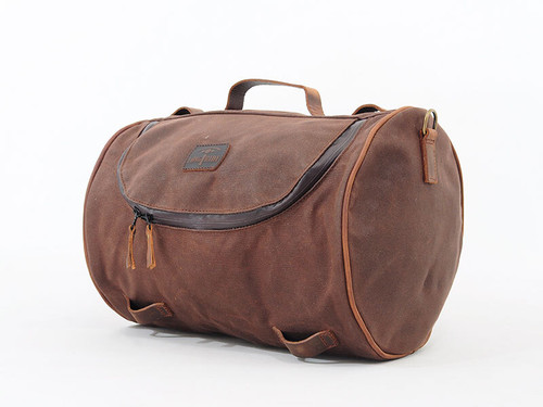 Brown 23.3L Waxed Canvas Roll Bag By Longride CUS140WBRO