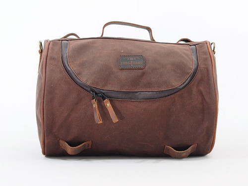Brown 23.3L Waxed Canvas Roll Bag By Longride CUS140WBRO Brown 23.3L Waxed Canvas Roll Bag By Longride CUS140WBRO
