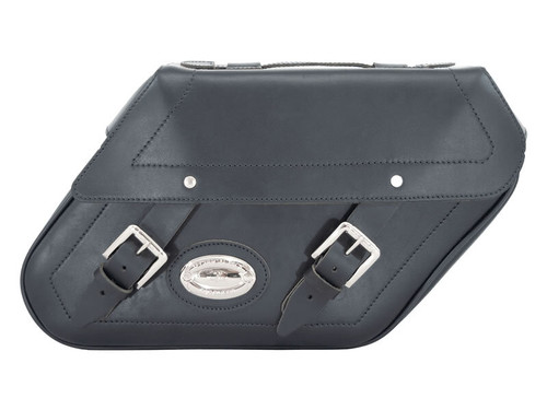 Black 27L Leather Saddlebags By Longride HCL149 Black 27L Leather Saddlebags By Longride HCL149