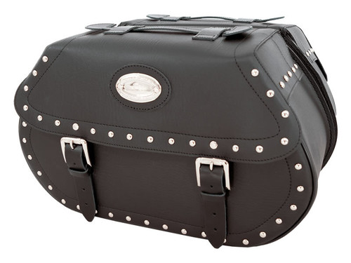 Black 38L Studded Iparex Saddlebags By Longride HC145A