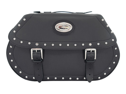 Black 38L Studded Iparex Saddlebags By Longride HC145A Black 38L Studded Iparex Saddlebags By Longride HC145A