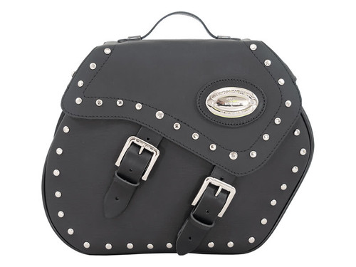 Black 21L Studded Iparex Saddlebags By Longride HC146A Black 21L Studded Iparex Saddlebags By Longride HC146A