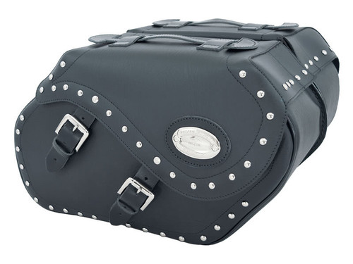 Black 34L Studded Iparex Saddlebags By Longride HC147A