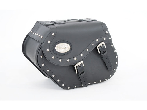 Black 38L Studded Iparex Saddlebags By Longride HC154A