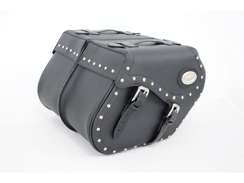 Black 38L Studded Iparex Saddlebags By Longride HC154A