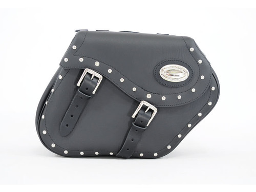 Black 38L Studded Iparex Saddlebags By Longride HC154A Black 38L Studded Iparex Saddlebags By Longride HC154A