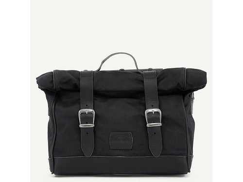 Black 9.5L Waxed Canvas LOX Saddlebag By Longride LOX133WBLA