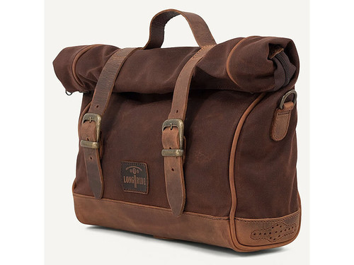 Brown 9.5L Waxed Canvas LOX Saddlebag By Longride LOX133WBRO Brown 9.5L Waxed Canvas LOX Saddlebag By Longride LOX133WBRO