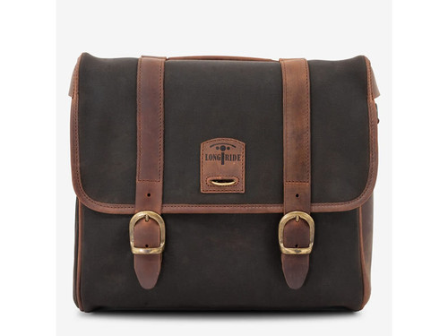 Khaki 12.5L Waxed Canvas Quick Release Saddlebag By Longride HQR131WKHA Khaki 12.5L Waxed Canvas Quick Release Saddlebag By Longride HQR131WKHA