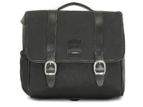Black 12.5L Waxed Canvas Multifit Saddlebag By Longride CUS131WBLA Black 12.5L Waxed Canvas Multifit Saddlebag By Longride CUS131WBLA