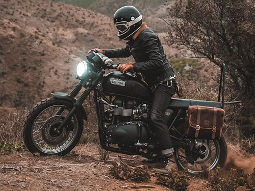 Brown 12.5L Waxed Canvas Multifit Saddlebag By Longride CUS131WBRO