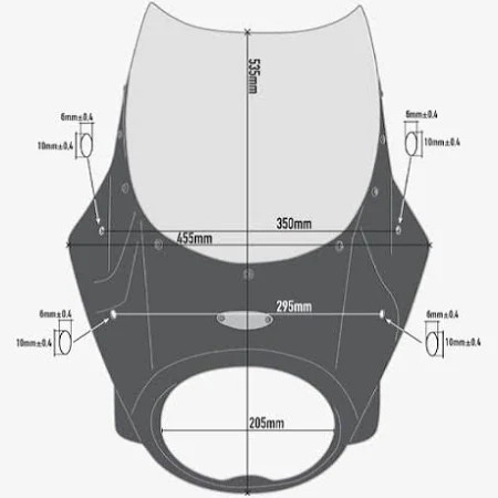 Givi A800N Half Fairing For Cafe Race / Retro Motorcycle