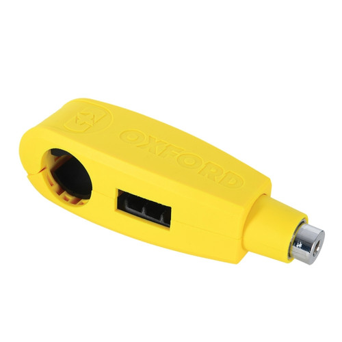 Oxford LeverLock - Yellow - Universal for most Motorbike Hand Grips Oxford LeverLock - Yellow - Universal for most Motorbike Hand Grips