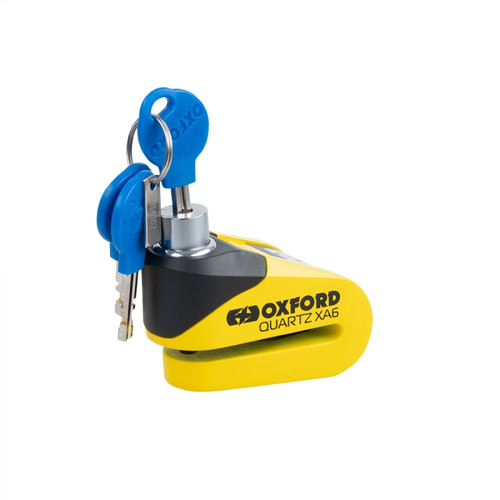 Oxford Quartz XA6 Alarm Disc Lock Yellow/Black Oxford Quartz XA6 Alarm Disc Lock Yellow/Black