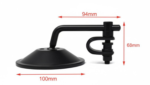 2 x Black Clamp On Mirrors for 22mm (7/8") & 25mm (1") Handlebars