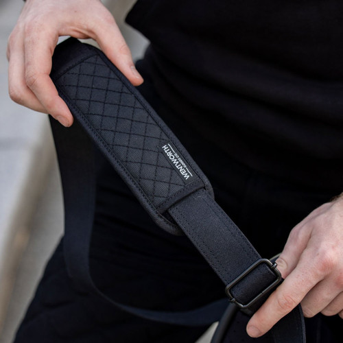 Sling Waxed Cotton Motorcycle Helmet Strap in Black