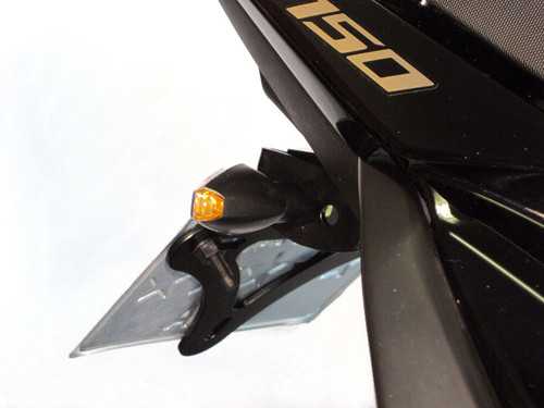 Universal Short Stem Black Tiny LED Orange Tip E-marked Indicators for Motorcycle Motorbike Trike Quad Scooter
