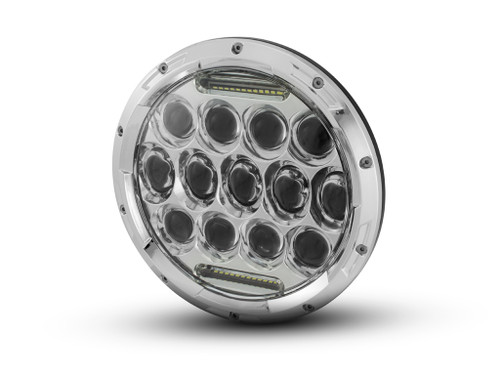 7" 75W Chrome Multi Projector LED Headlight Insert with Daytime Running Lights
