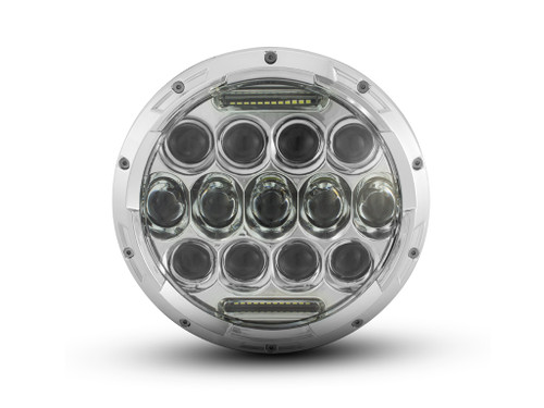 7" 75W Chrome Multi Projector LED Headlight Insert with Daytime Running Lights 7" 75W Chrome Multi Projector LED Headlight Insert with Daytime Running Lights