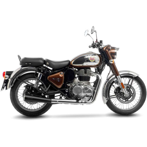 LV Classic Racer Black Edition Slip-On Muffler - 15008B - ROYAL ENFIELD CLASSIC 350