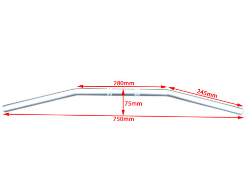 High Quality SILVER 7/8" Drag Style Bar Handlebar for Custom Motorbike Tracker Chopper Bobber