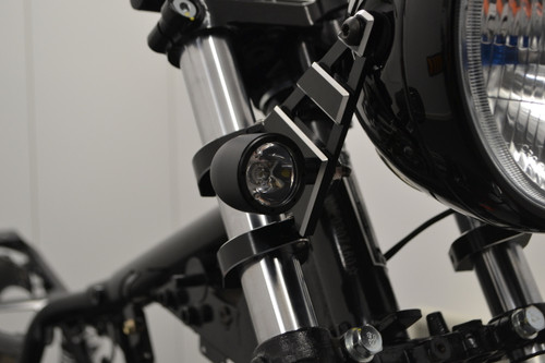 Black CNC Billet Ally Integrated LED Motorbike Driving Lights DRL and Indicators
