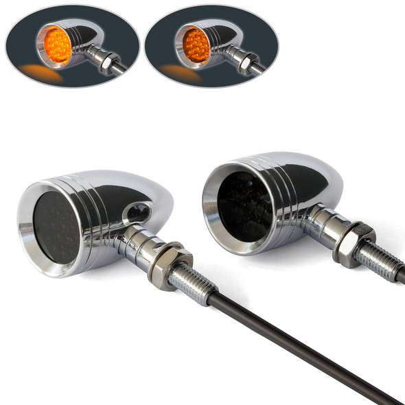 Custom Motorbike LED Indicators with Running Lights for Retro Harley Davidsons