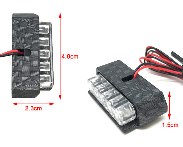 Motorbike LED Light Number Licence Plate - Carbon Fibre Look - for Quad ATV Trike - VERY BRIGHT