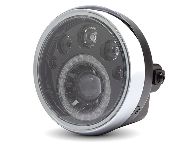 Alchemy Parts Faro LED Moto 7.7'' Griglia Retro - Cafe Racer Streetfighter