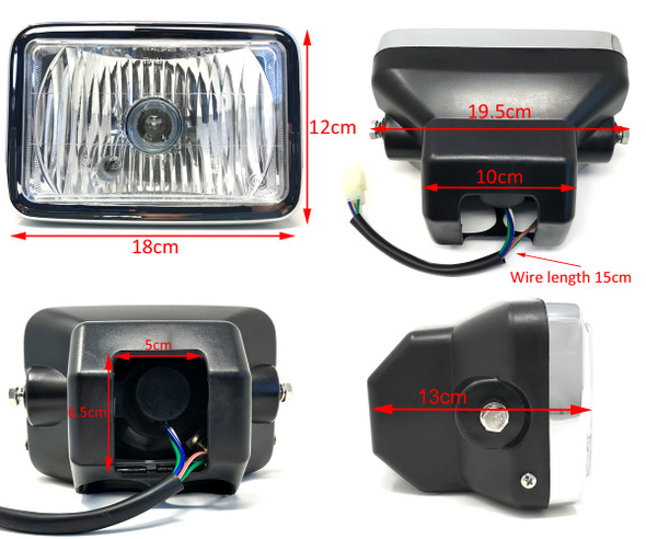 Motorbike Headlight for Honda CB 125 TD & CG125 Brazil Model Version - HOMOLOGATED