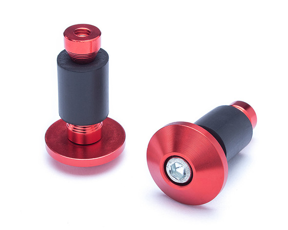 Bar End Weights CNC Billet Aluminium - Red for 22mm 7/8" Handlebars