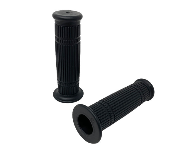 Black Soft Silicon / Rubber Motorcycle Motorbike Hand Grips 22mm 7