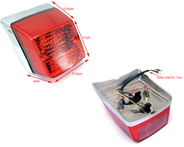 High Quality Vespa PX 125 / 150 / 200 Replacement Chrome Tail Light