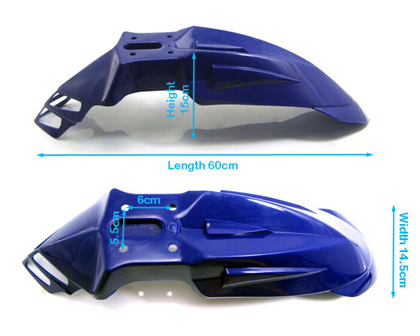 BLUE Universal Motorcycle Motorbike Mudguard for Supermoto Enduro Dirt Bike