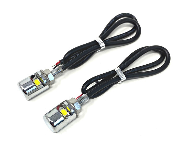 USA Made LED License Plate Bolt Lights - Black Powder Coated Aluminum - Lifetime Warranty