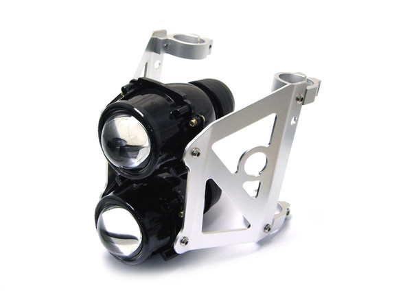 Streetfighter Motorbike Headlight Projector - Dual Stacked (size options available) Streetfighter Motorbike Headlight Projector - Dual Stacked (size options available)