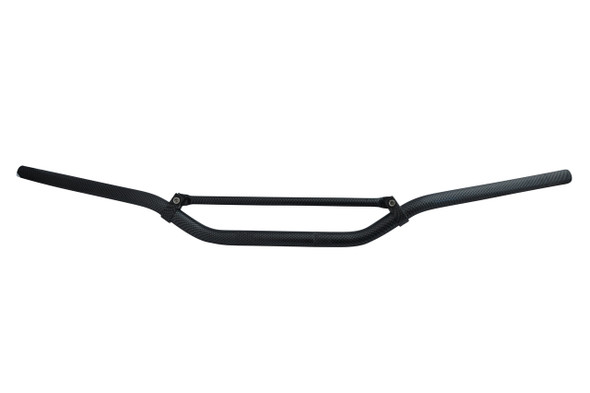 22mm 7/8" Carbon Look / Effect Braced Motorbike Handlebars for Trail / Motorcross / Streetfighter / Scrambler