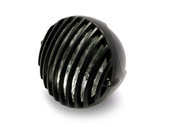 4 1/2" 12V 35W Matt Black Alloy Retro Vintage Grill Headlight Motorcycle Motorbike 4 1/2" 12V 35W Matt Black Alloy Retro Vintage Grill Headlight Motorcycle Motorbike
