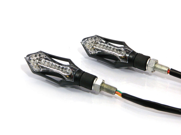 Motorbike LED Front Indicators with Integrated Daytime Running Lights DRL