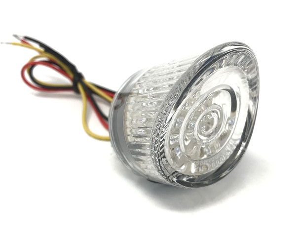 LED Stoplight / Taillight - Round & Pointy with Clear Lens