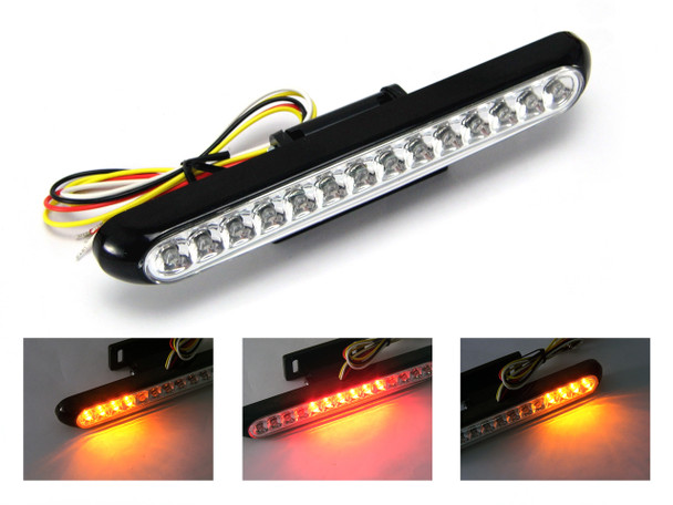 BLACK LED Stop / Tail Light with Integrated Indicators