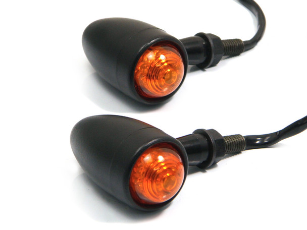 Matt Black Custom Aluminium LED Indicators/Turn Signals Motorcycles Motorbikes