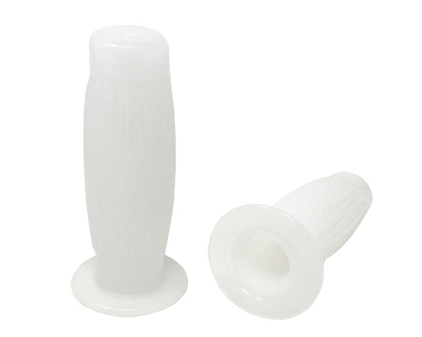 Quailty White Barrel Style 7/8" 22mm Handgrips Cafe Racers & Street Scramblers